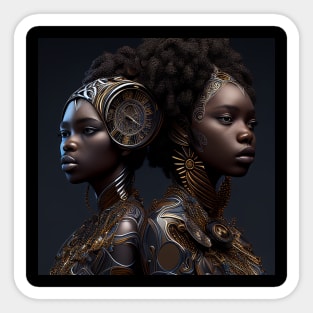 Afro Futuristic Zodiac-Gemini Sticker